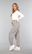 Lichtgrijze Basic Jogger