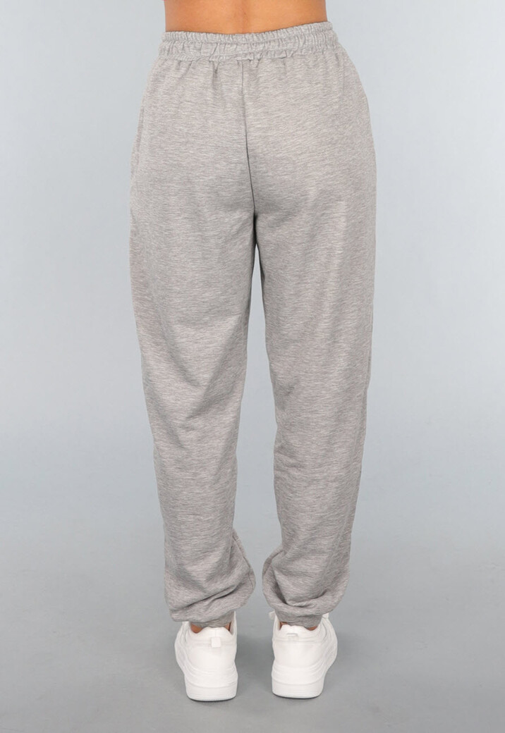 Lichtgrijze Basic Jogger