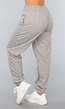 Lichtgrijze Basic Jogger