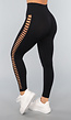 Zwarte Sportlegging met Open Zijkant