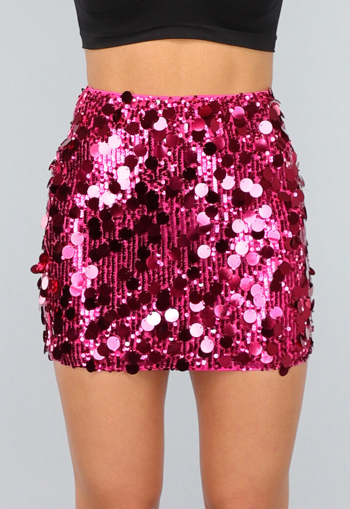 Roze Pailletten Rokje