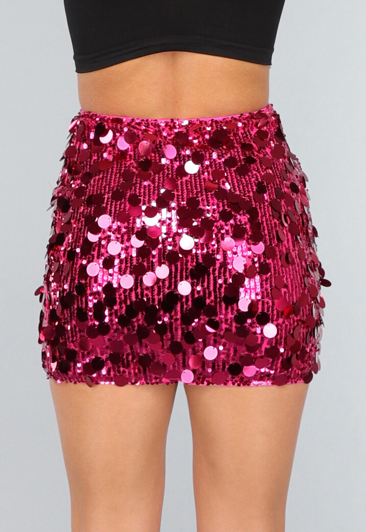 Roze Pailletten Rokje