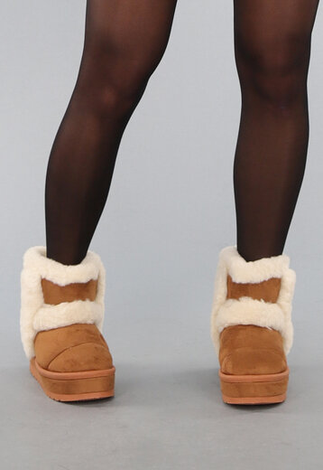 OP=OP! Camel Teddy Laarsjes met Dikke Zool