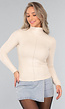 Beige Ribstof Coltrui