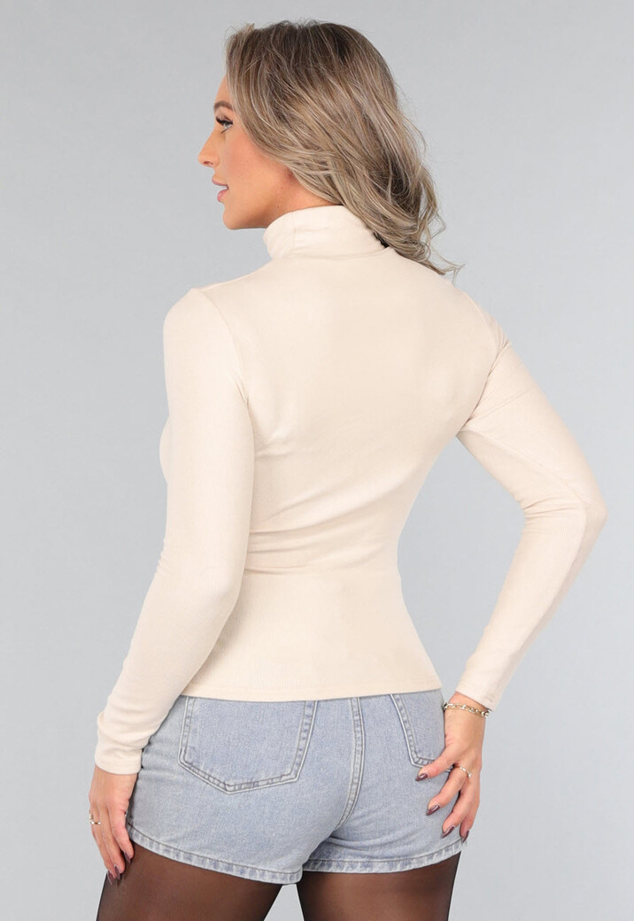 Beige Ribstof Coltrui