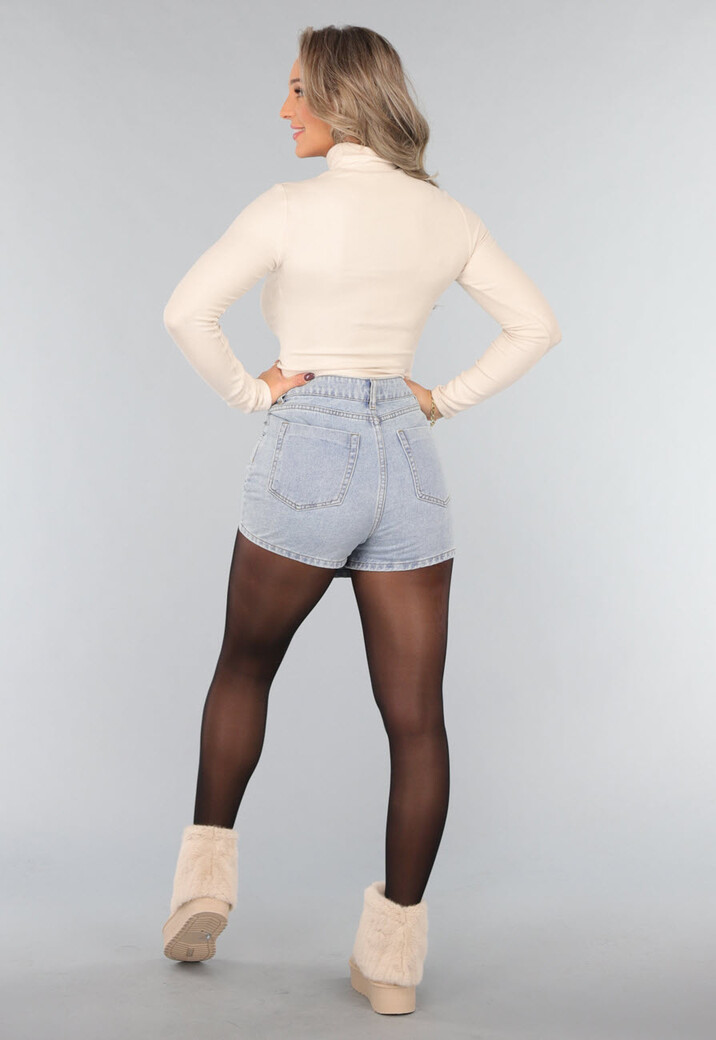 Beige Ribstof Coltrui