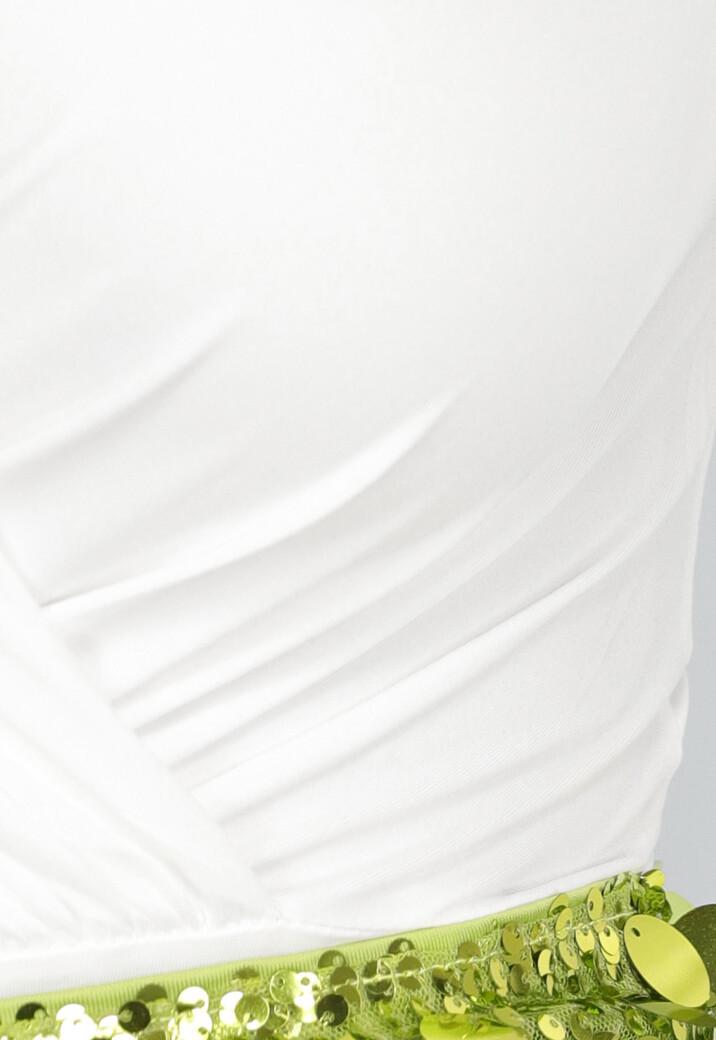 Witte Longsleeve Basic Body met Overslag