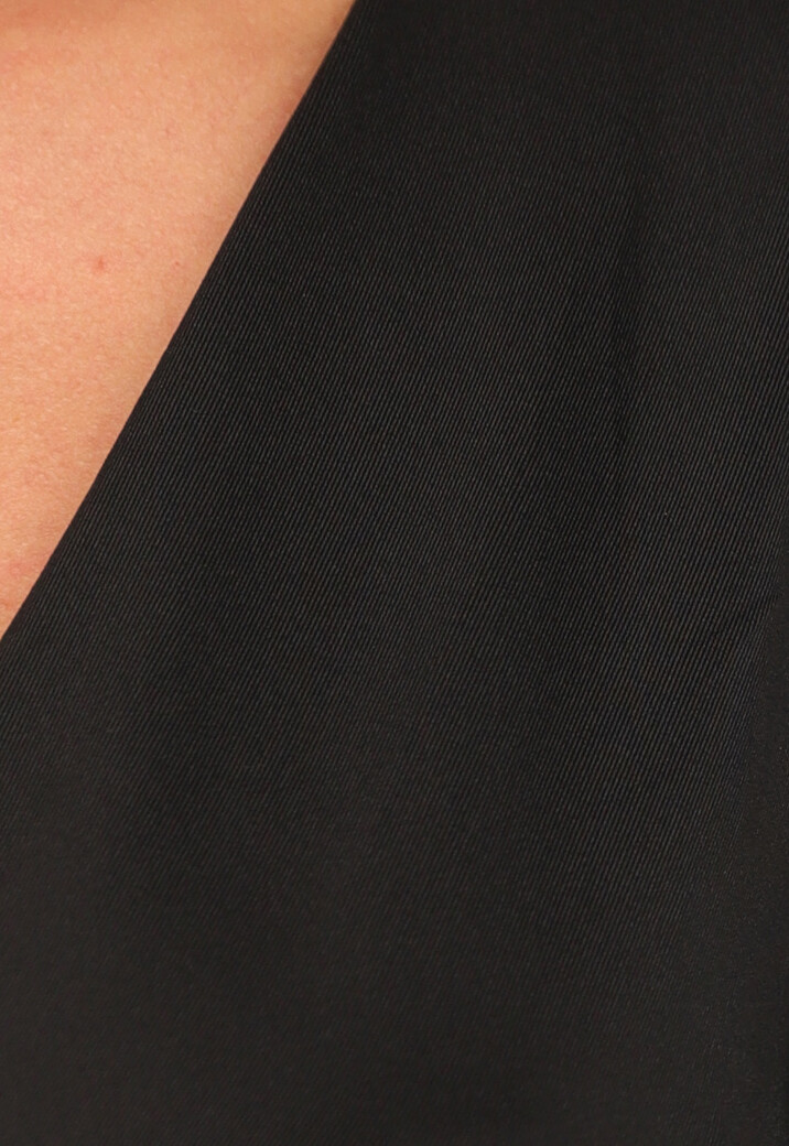 Zwarte Longsleeve Basic Overslag Body