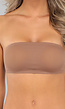 Bruine Naadloze Strapless BH met Uitneembare Pads