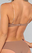 Bruine Naadloze Strapless BH met Uitneembare Pads