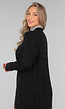 Lange Zwarte Cardigan met Zakken