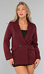 Burgundy Blazer met Zwarte Knopen