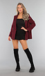 Burgundy Blazer met Zwarte Knopen