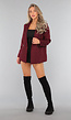 Burgundy Blazer met Zwarte Knopen