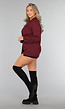 Burgundy Blazer met Zwarte Knopen