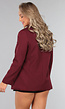 Burgundy Blazer met Zwarte Knopen