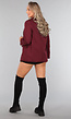 Burgundy Blazer met Zwarte Knopen