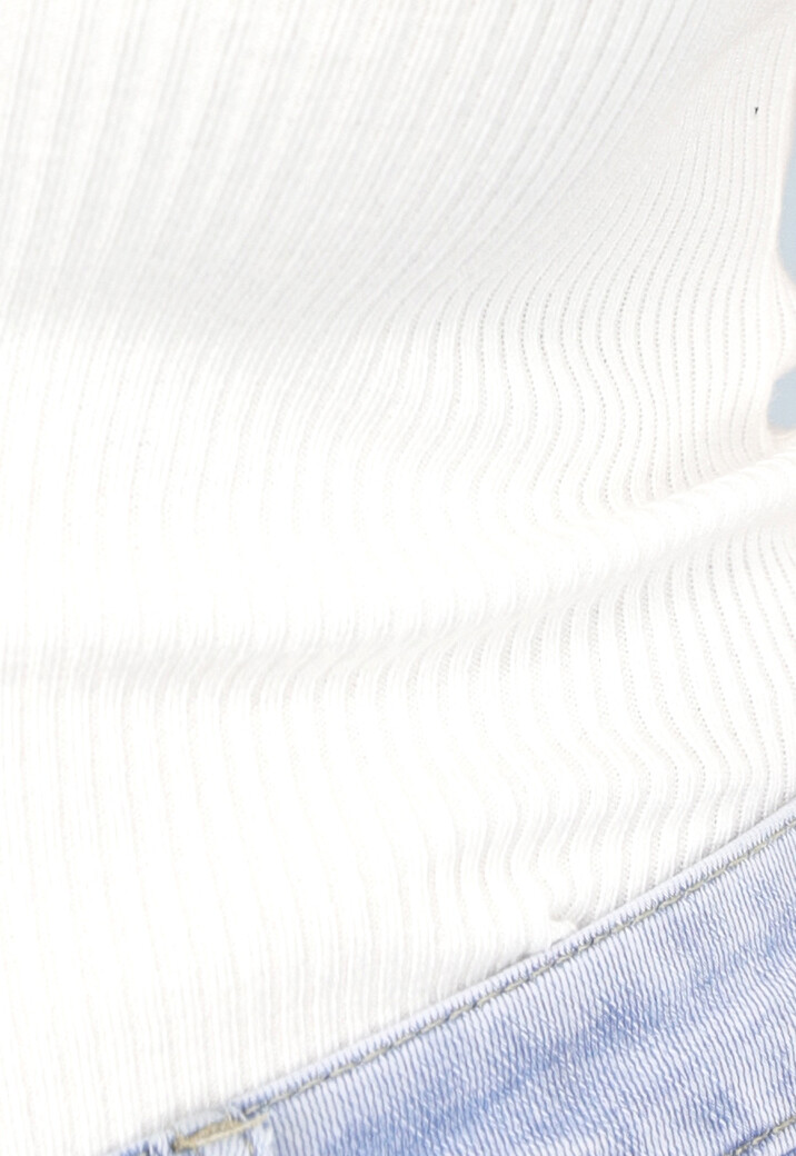 Witte Mouwloze Top met Col