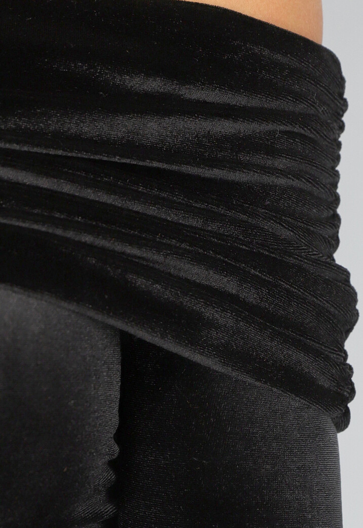 Zwart Velvet Off Shoulder Topje