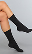 Zwarte Ribstof Sport Sokken