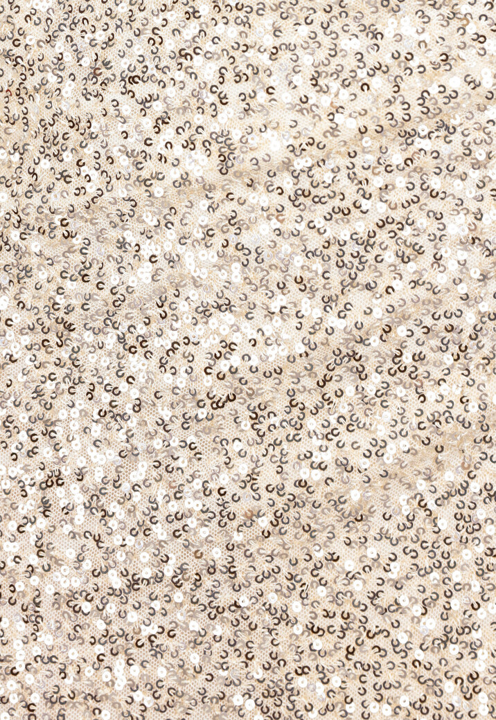 Midi Beige Wikkelrok met Lovertjes