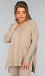Taupe Two Piece met Oversized Trui