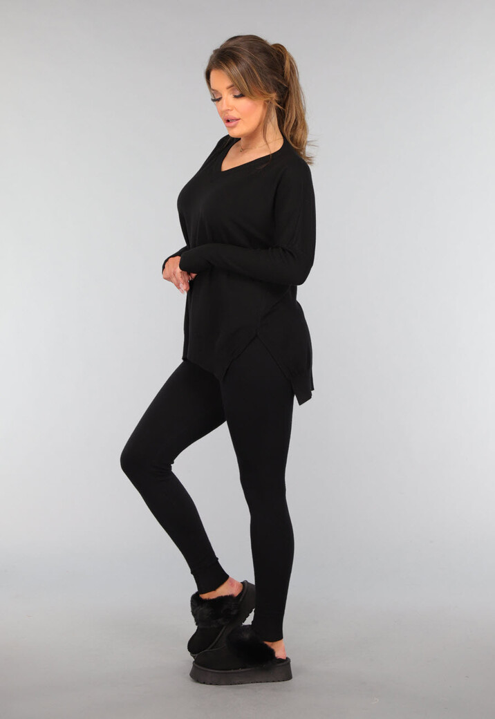 Zwarte Twinset met Aansluitende Broek