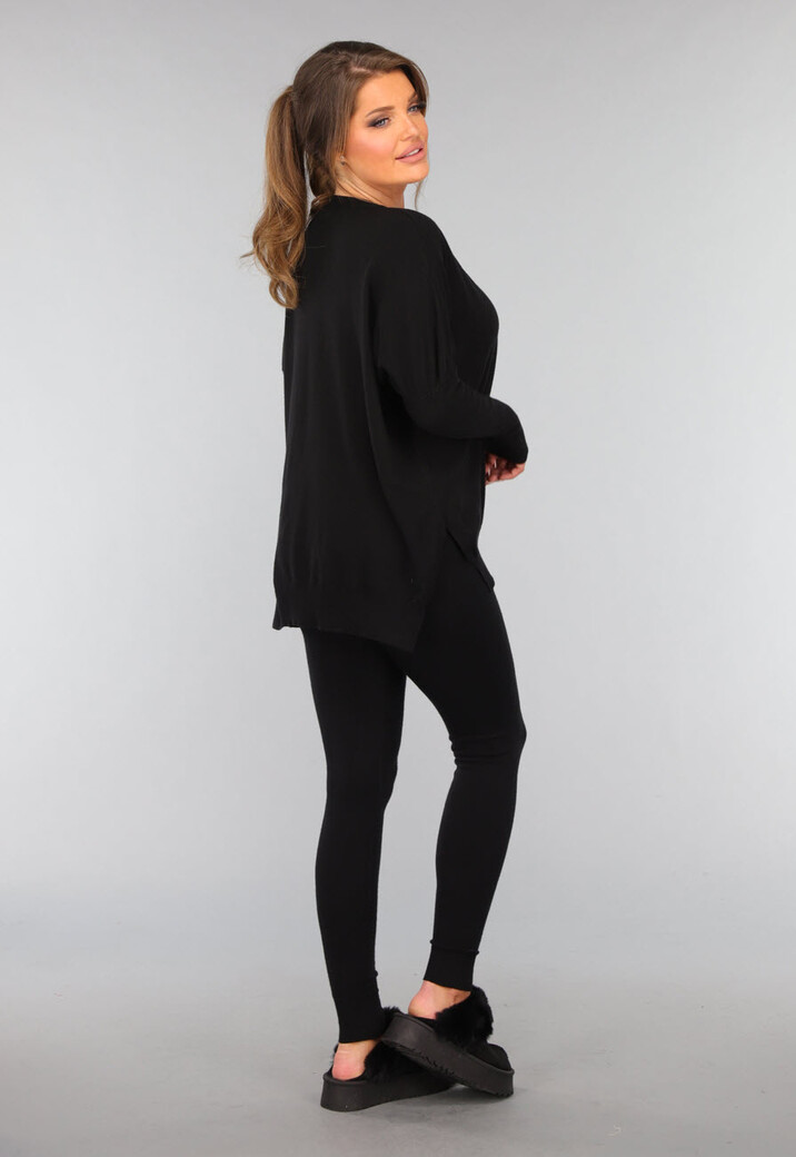 Zwarte Twinset met Aansluitende Broek