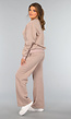 Taupe Joggingpak met Wijduitlopende Broek