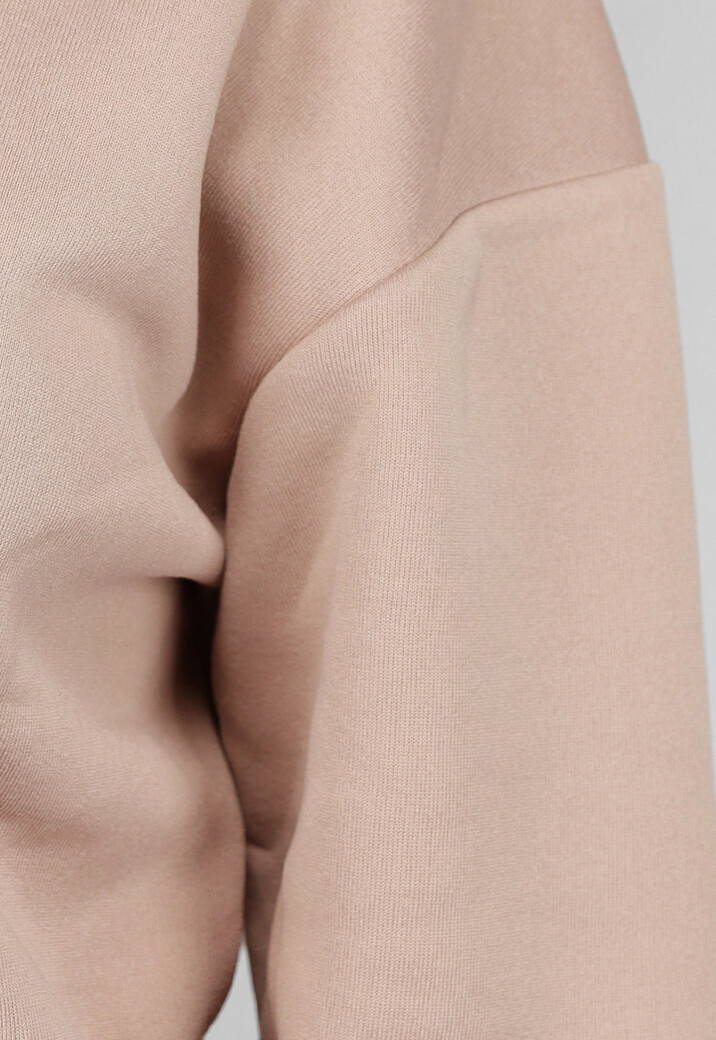 Taupe Joggingpak met Wijduitlopende Broek