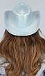 Lichtblauwe Shiny Cowboyhoed