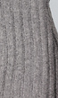 Grijze Gebreide Ribjurk met Lange Mouwen