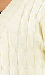 Lange Beige Gebreide Cardigan met Zakken