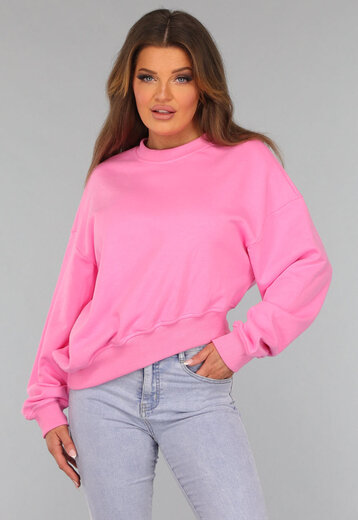 Roze Asymmetrische Sweater