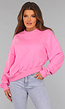 Roze Asymmetrische Sweater