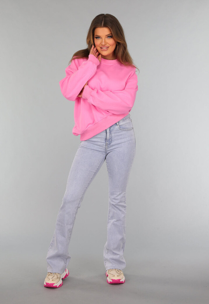 Roze Asymmetrische Sweater