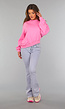Roze Asymmetrische Sweater