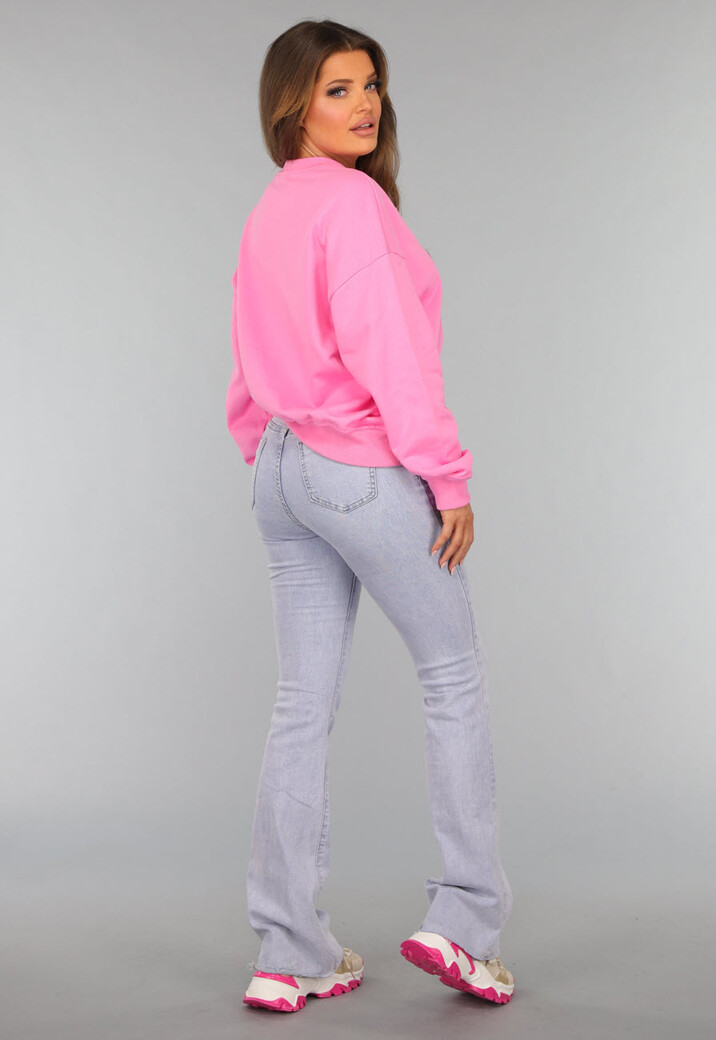 Roze Asymmetrische Sweater