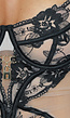 Lingerie Bustier Set met Zwart Borduur