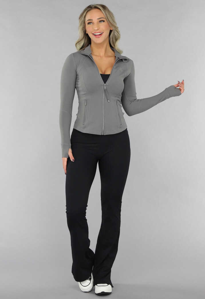 Grijs Sportvest met Duimgaten