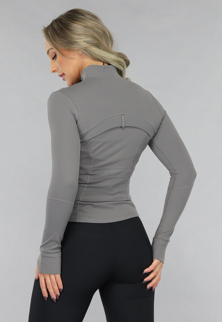 Grijs Sportvest met Duimgaten