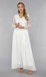 Witte Bridal Jurk met Open Rug