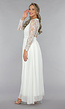 Witte Bridal Jurk met Open Rug
