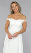 Witte Off Shoulder Bruidsjurk met Pads