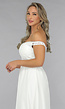 Witte Off Shoulder Bruidsjurk met Pads
