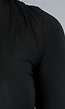 Longsleeve Zwarte Geplooide Top