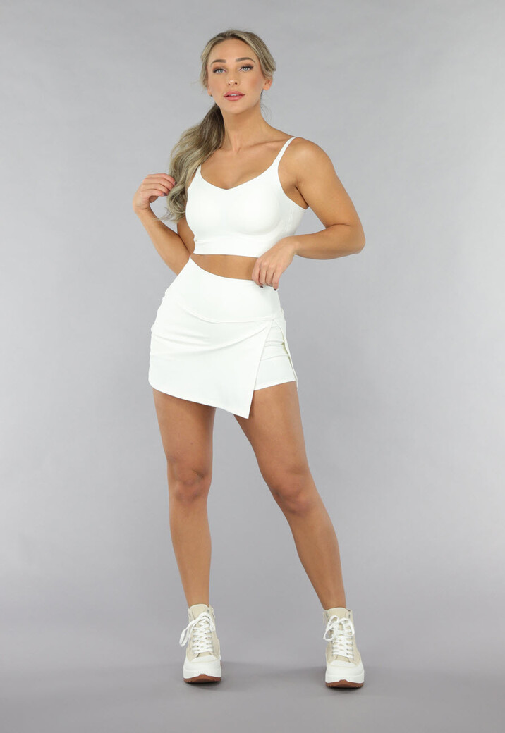 Gekruiste Softcup Sport-bh in Wit