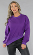 Paarse Sweater met Schuine Afwerking
