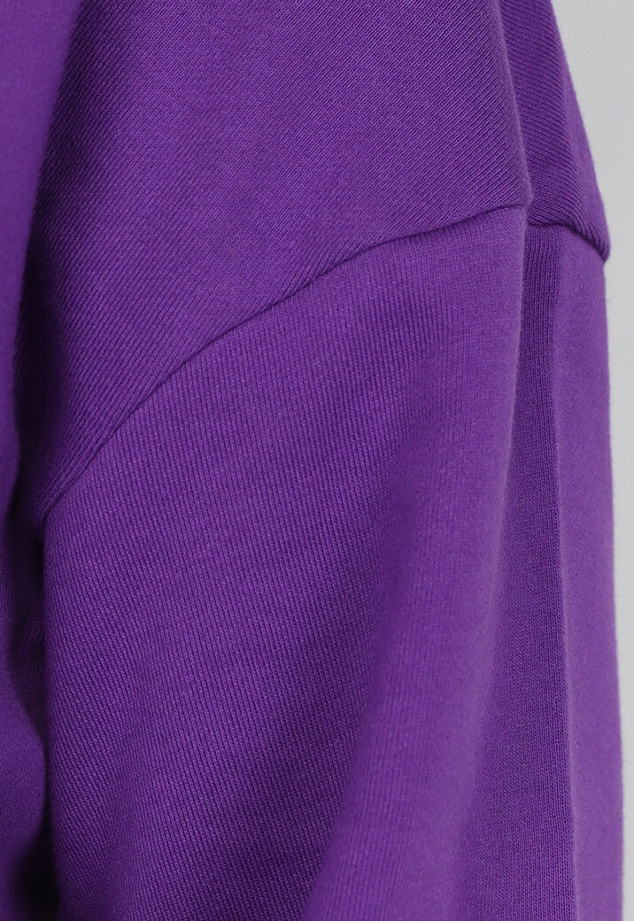 Paarse Sweater met Schuine Afwerking