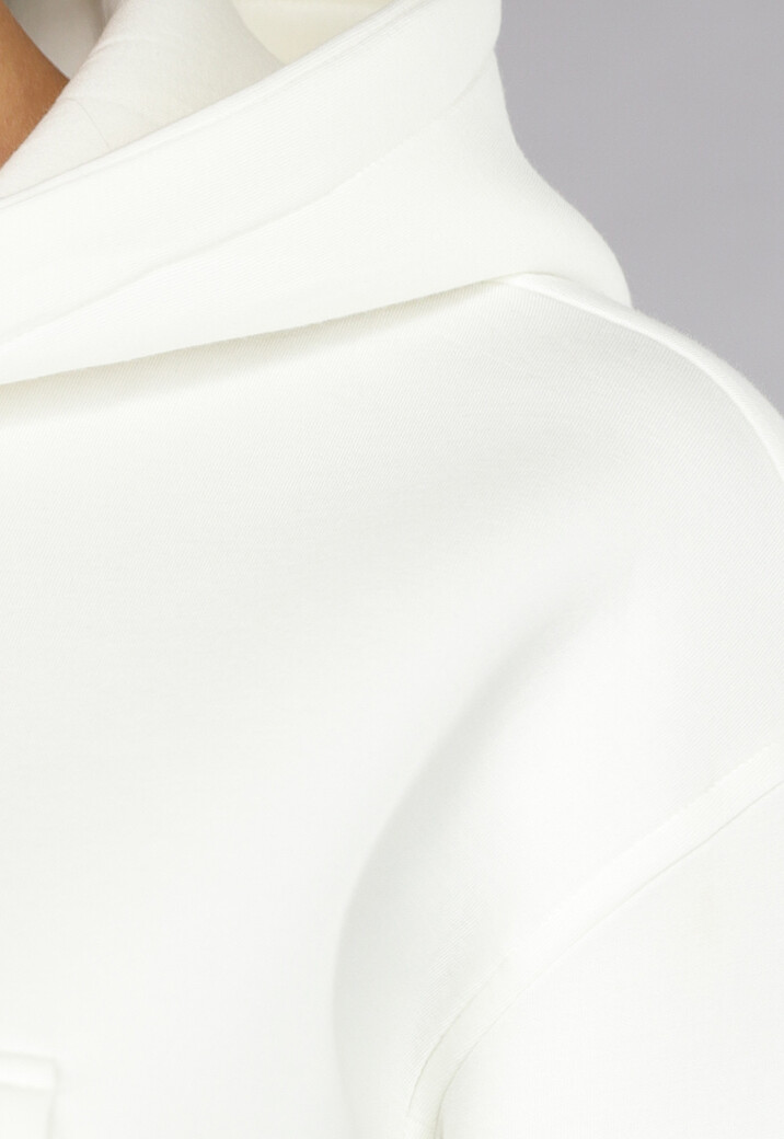 Wit Vest in Kort Model met Zakken